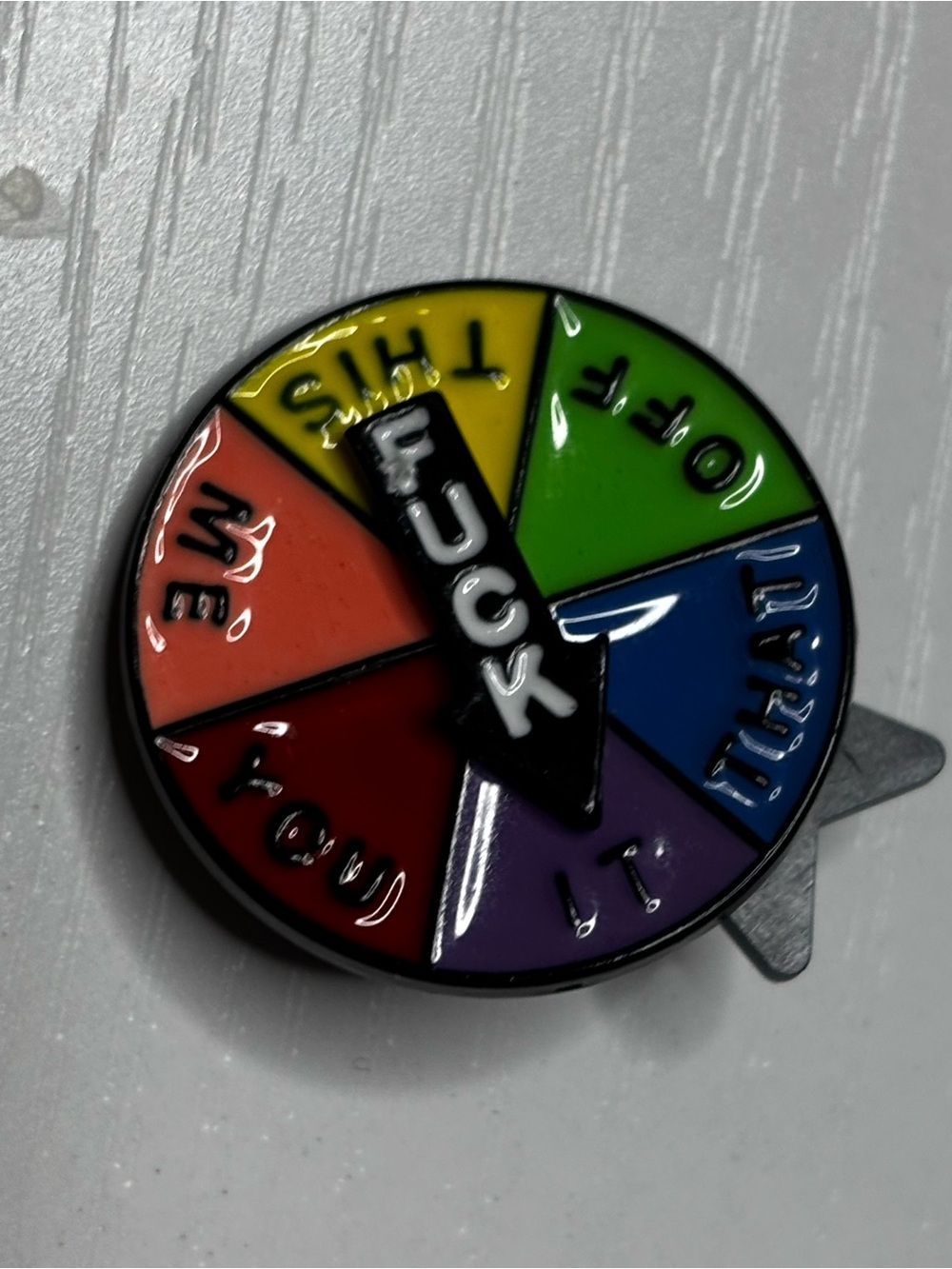 F*** _____ Wheel Enamel Pin - Picture 3 of 9